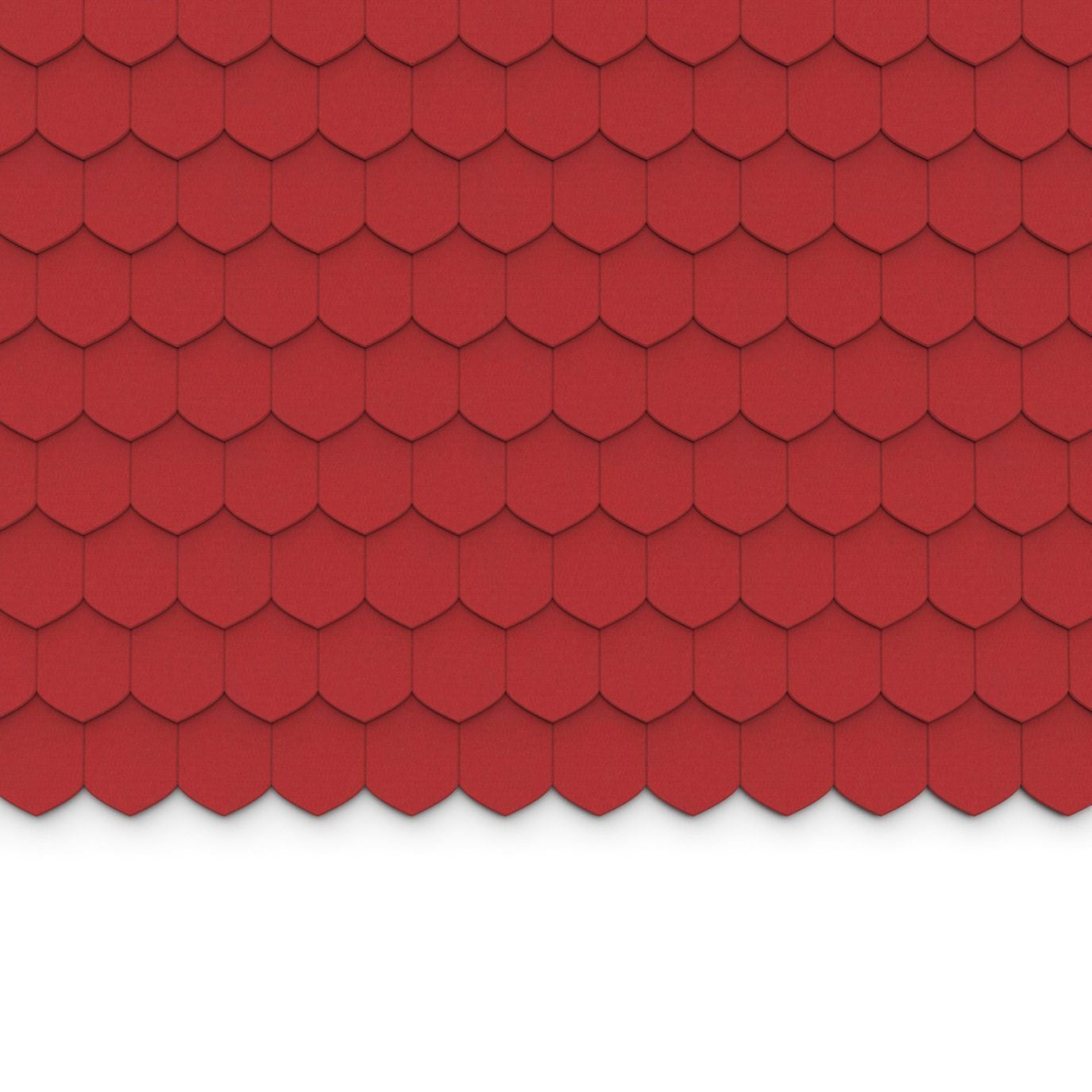 100% Recycled PET Felt ''Tip'' Acoustic Wall Shingle Red | Plastock