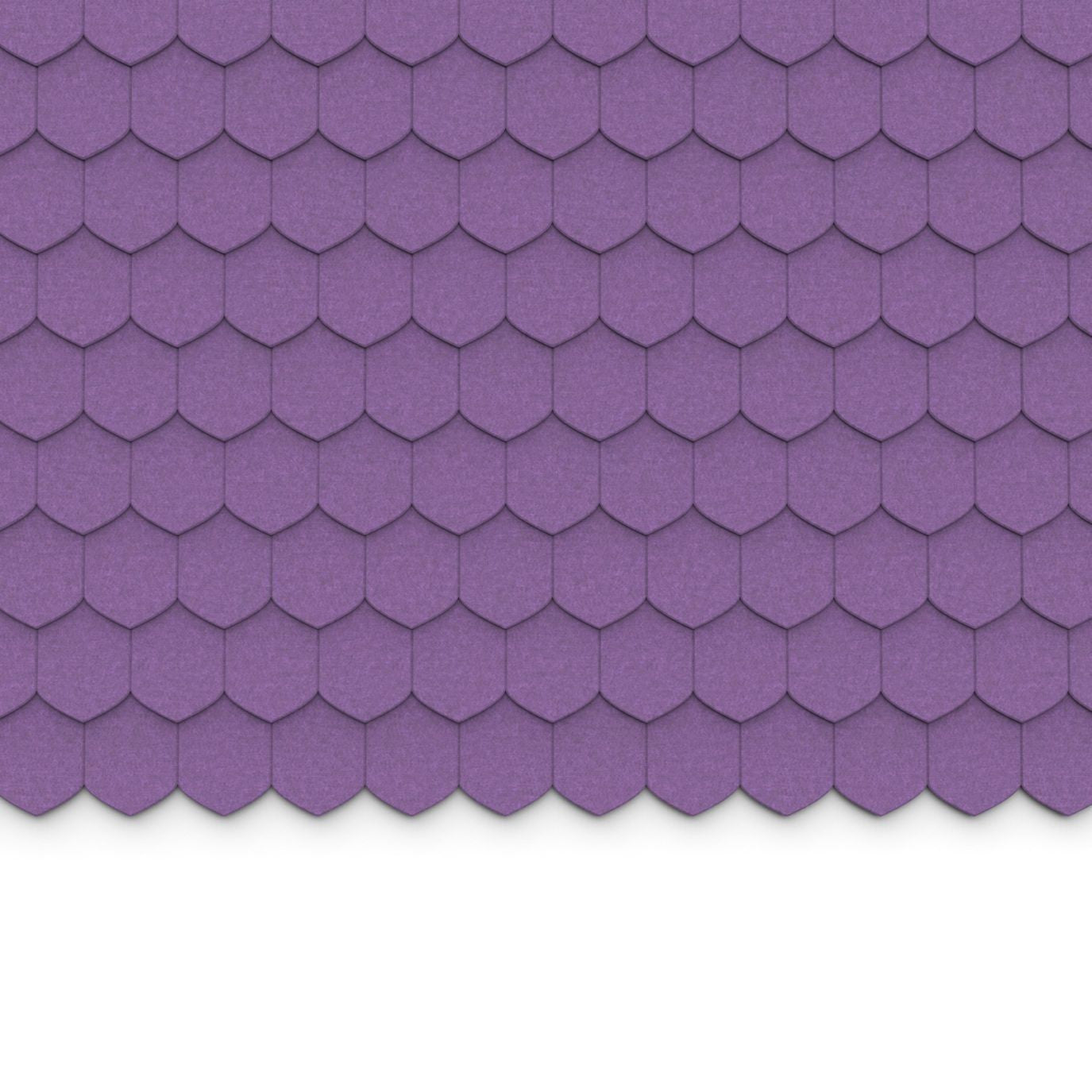 100% Recycled PET Felt ''Tip'' Acoustic Wall Shingle Violet | Plastock