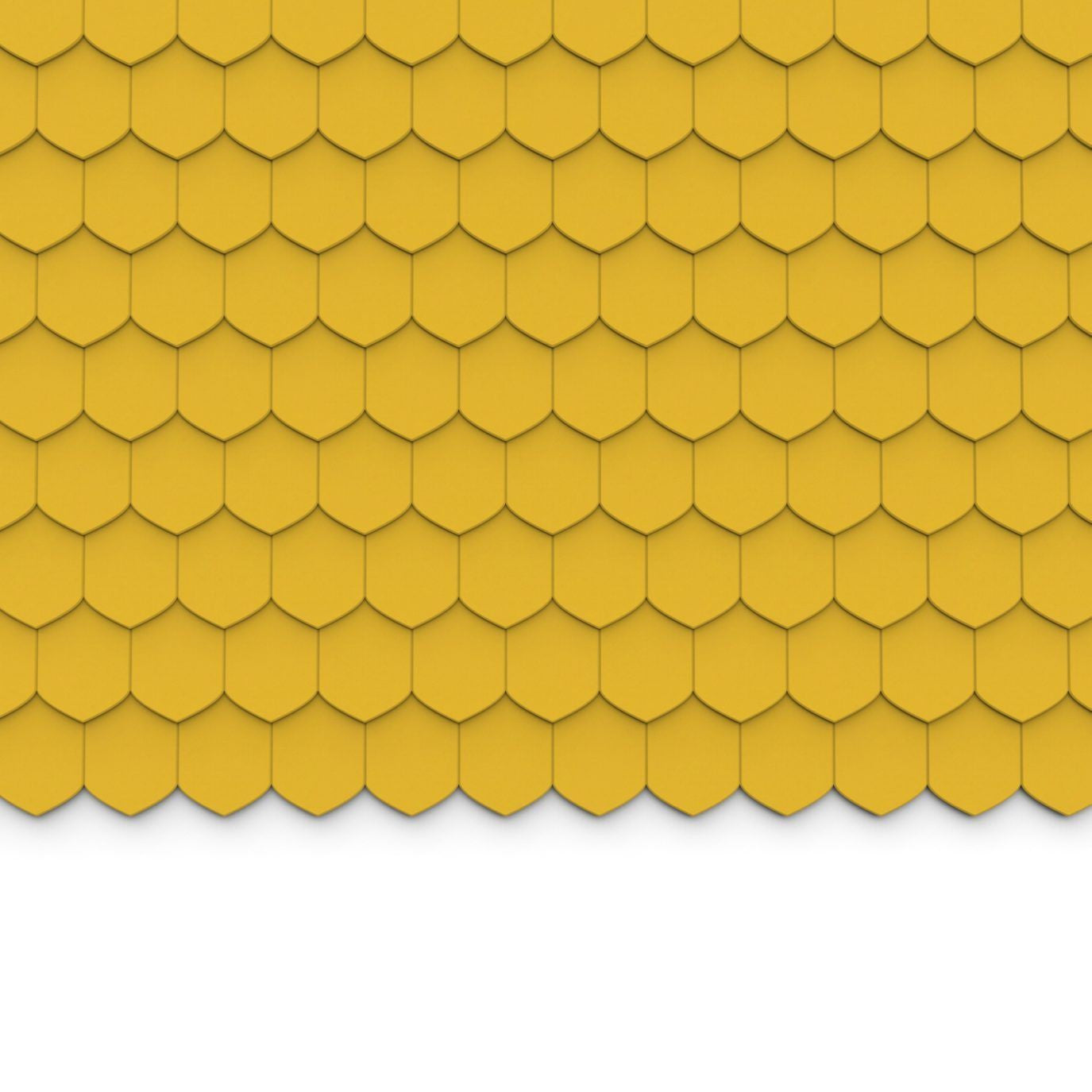 100% Recycled PET Felt ''Tip'' Acoustic Wall Shingle Yellow | Plastock