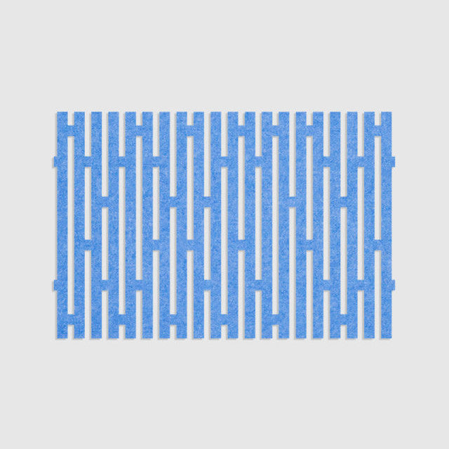 100% Recycled PET Felt ''Stripes'' Acoustic Panel Blue | Plastock