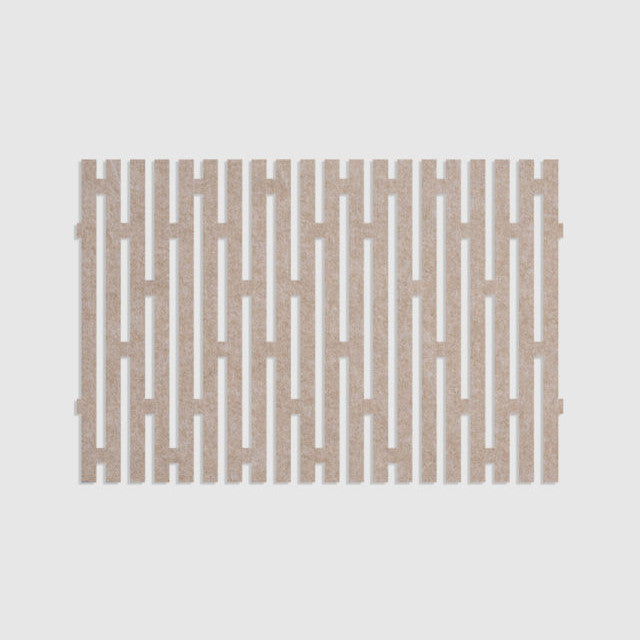 100% Recycled PET Felt ''Stripes'' Acoustic Panel Sand | Plastock
