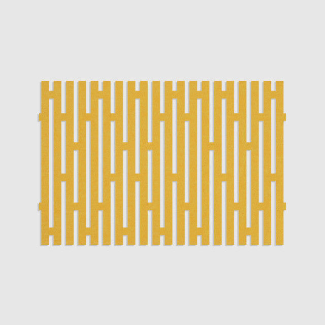 100% Recycled PET Felt ''Stripes'' Acoustic Panel Yellow | Plastock