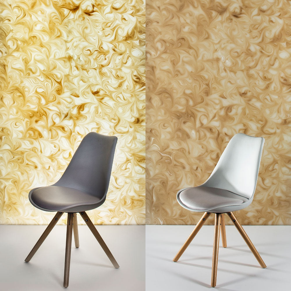 Faux Translucent Stone Curly Cappuccino | Plastock