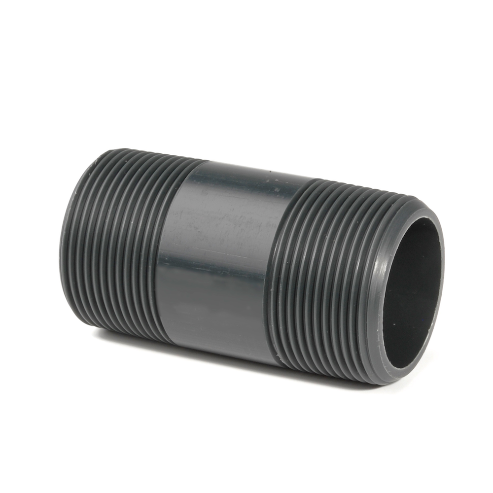 PVCu Barrel Nipple BSP Male Threaded Inch Fitting | Plastock