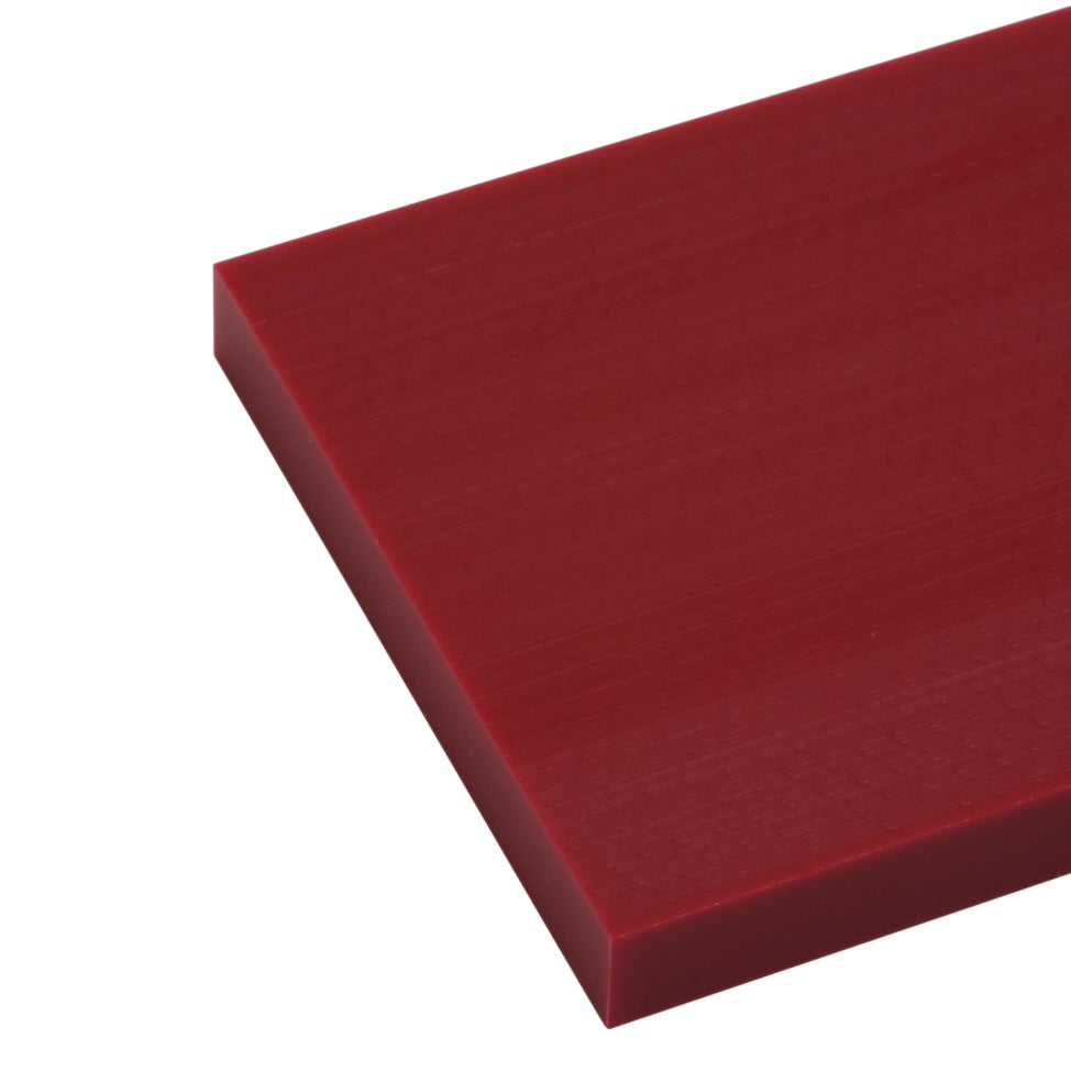 PE500 (HMWPE) Pressed and Planed Burgundy Sheet | Plastock