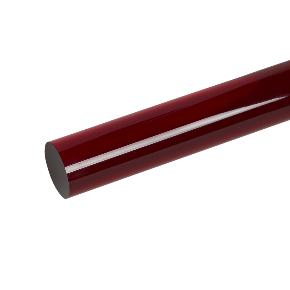 15 Pieces 1/2" X 3" Clear Translucent Red Acrylic Plexiglass Round Rod Dowels