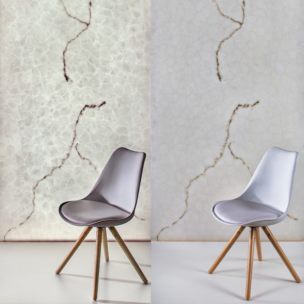 Faux Translucent Stone Alabaster Two Veins | Plastock