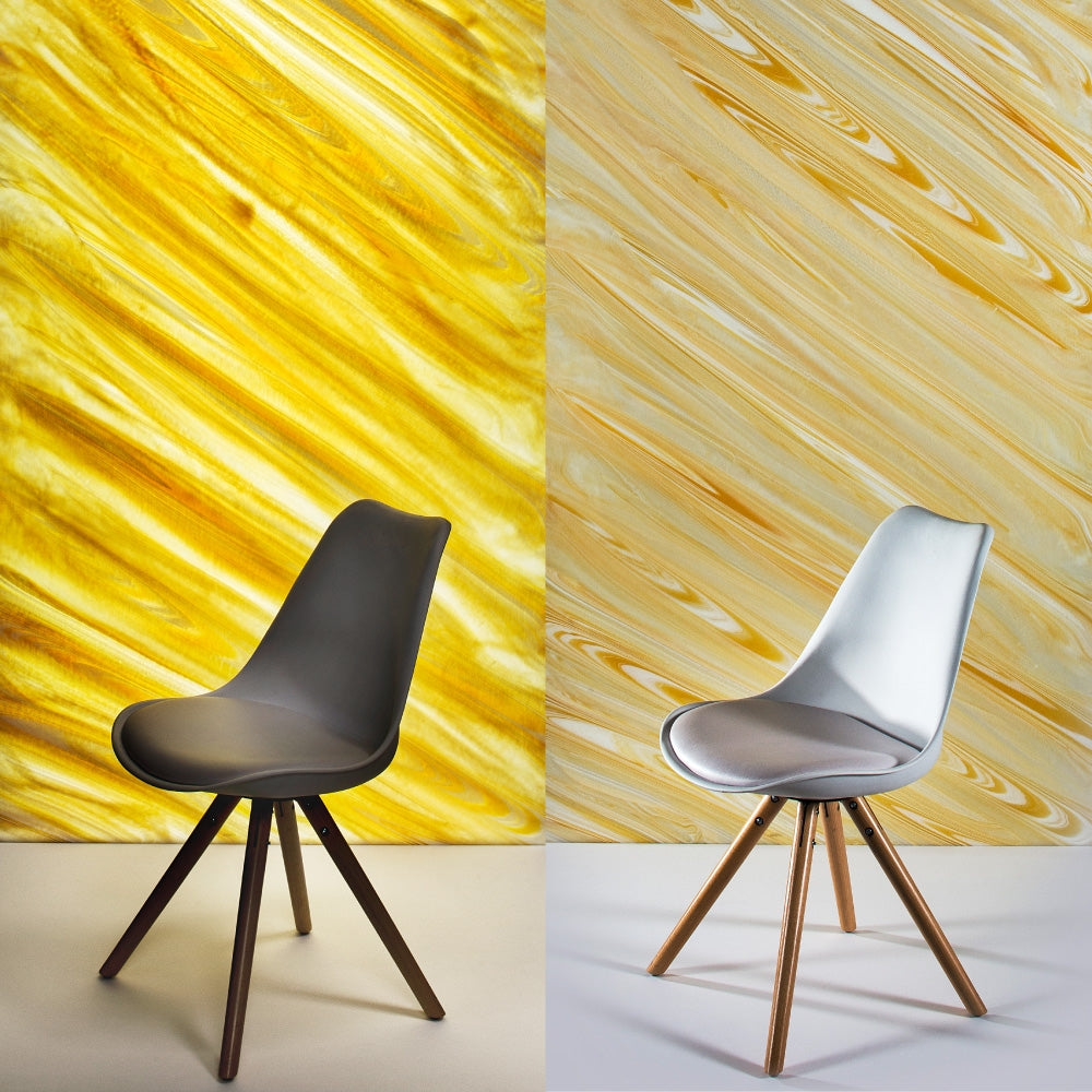 Faux Translucent Stone Wood Stone White And Yellow | Plastock