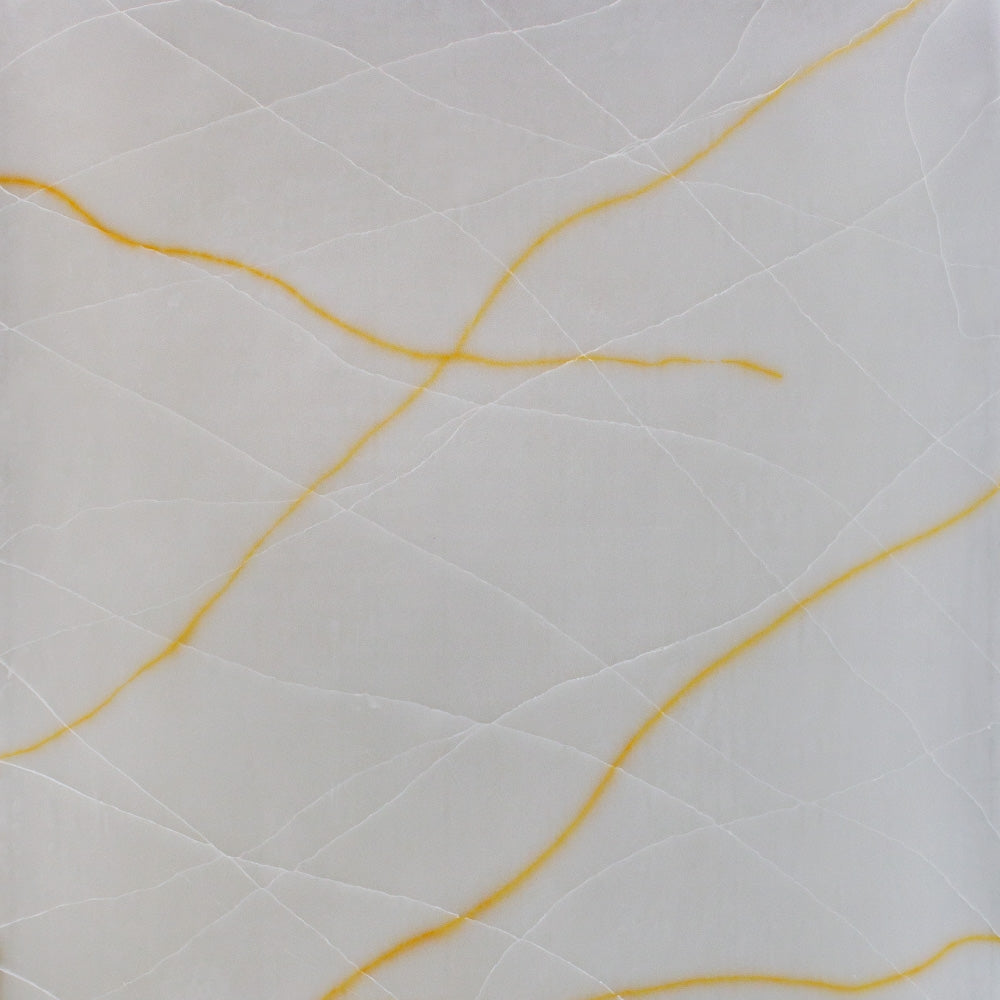 Faux Translucent Stone Cracked Onyx White With Orange Vein | Plastock