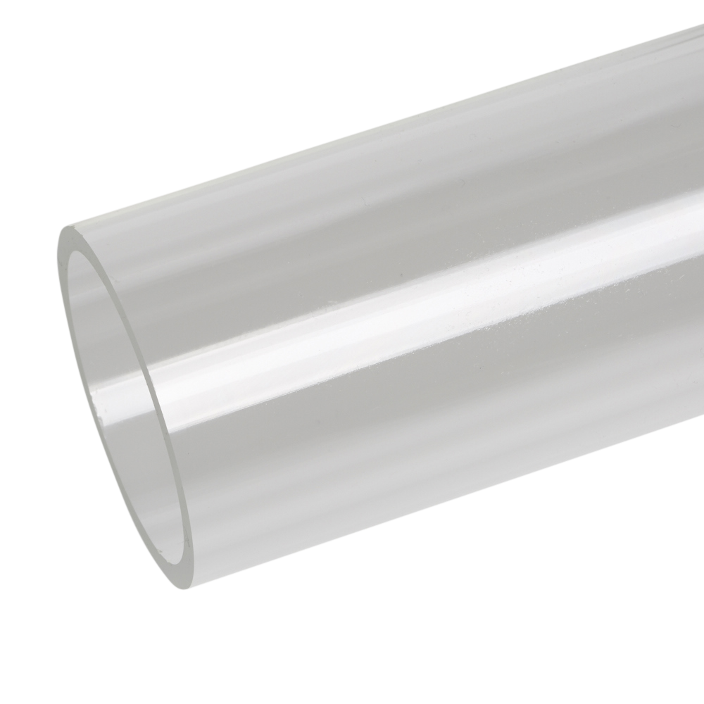Clear Acrylic Plexiglass Tube - 7/8" OD X 3/4" ID X 12" Long | Thin Wall Lucite Round Tubing