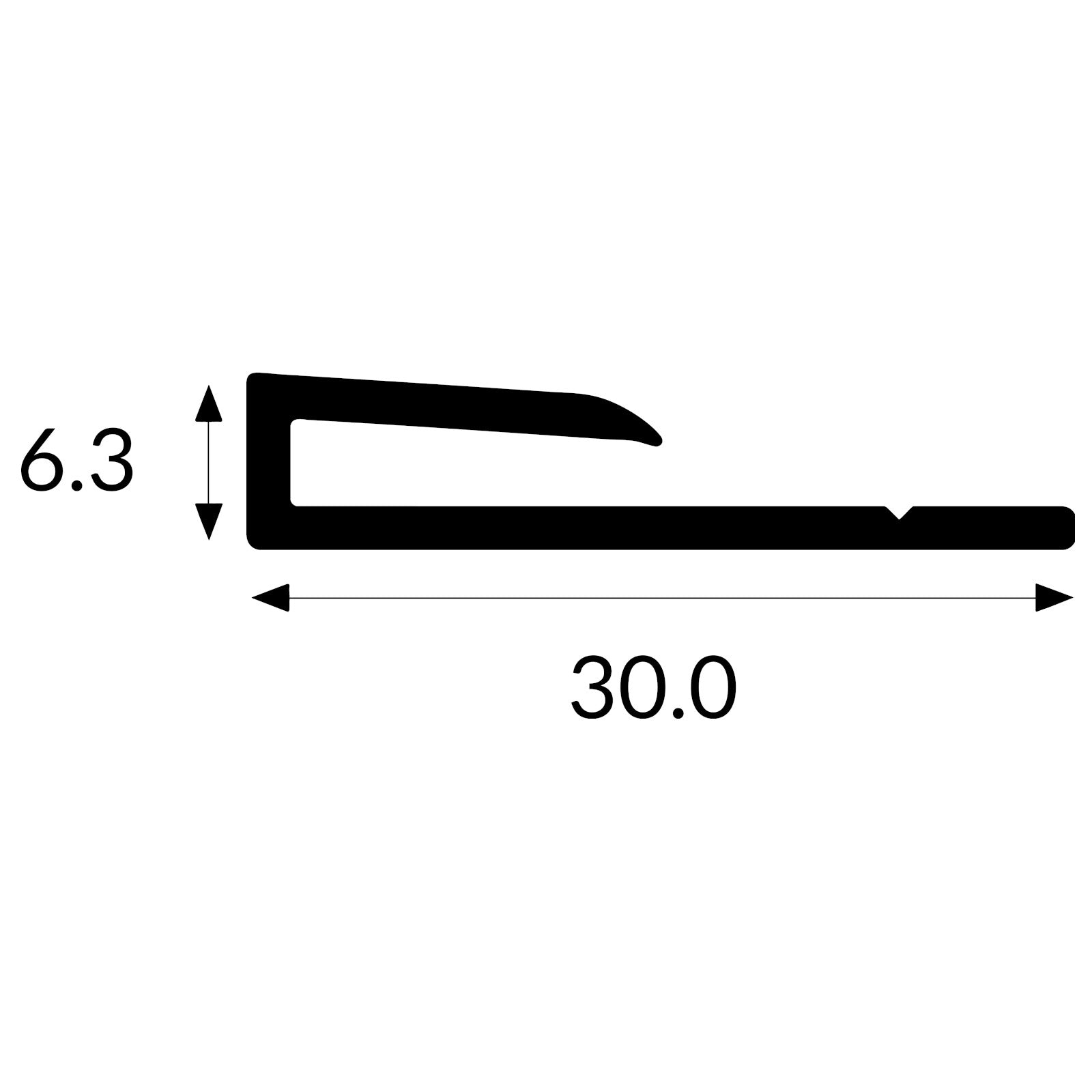 Cladstock 1 Part Capping Profile Dimensions | Plastock