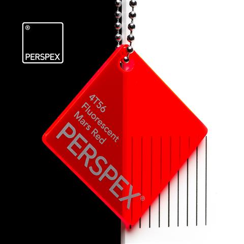 Perspex Fluorescent Mars Red 4T56  Sheet | Plastock