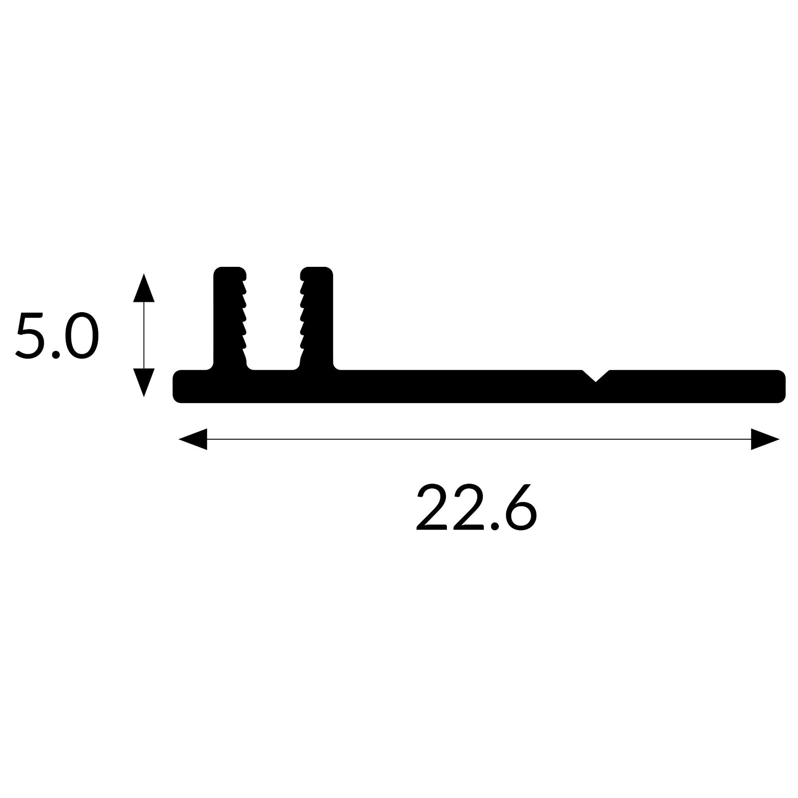Cladstock Capping & Transition Base Profile Dimensions | Plastock