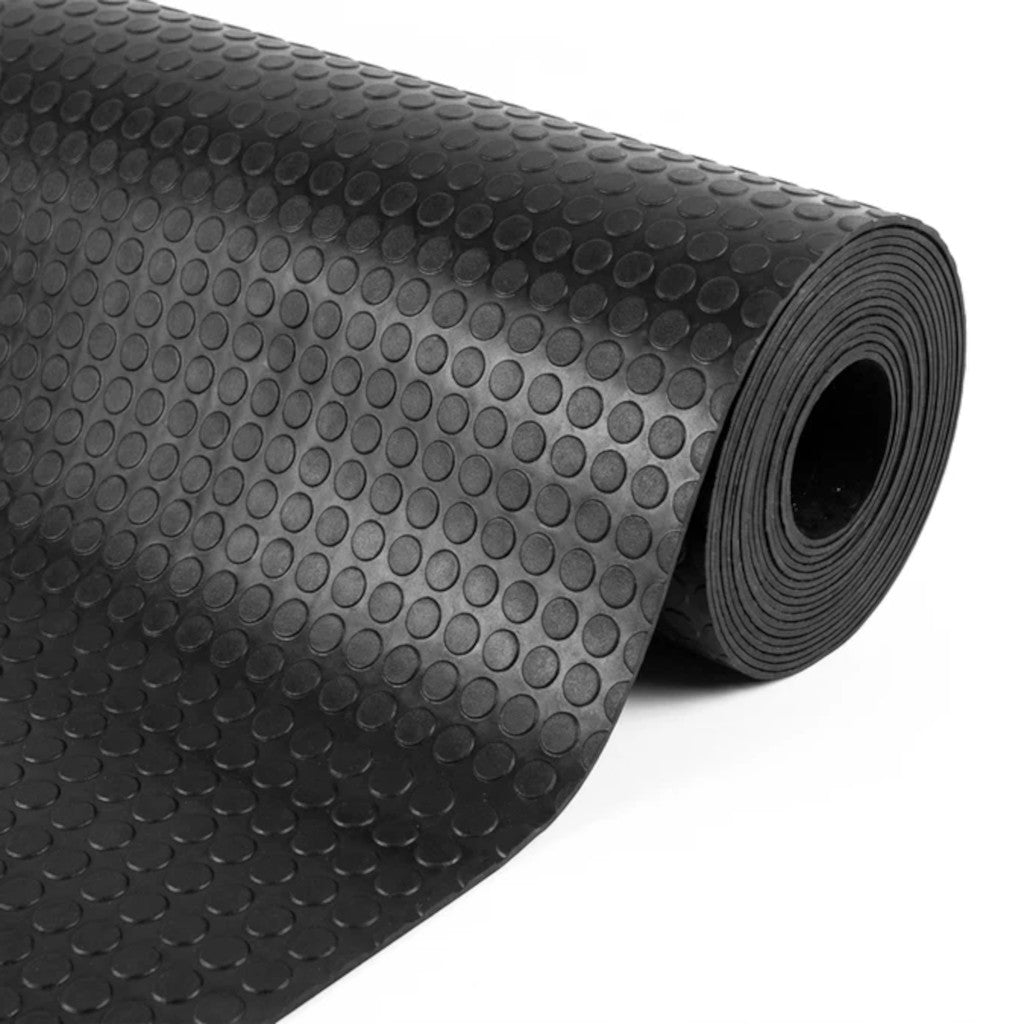 Coin Rubber Matting Black 10m Roll | Plastock