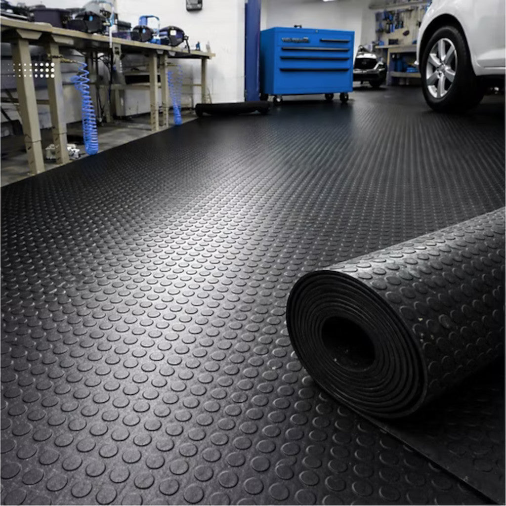 Coin Rubber Matting Black | Plastock