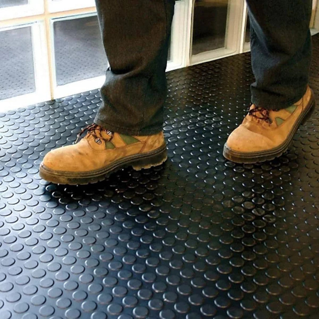 Coin Rubber Matting Black | Plastock