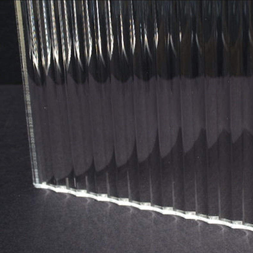 Acrylic Extruded Clear Fluted Sheet | Plastock