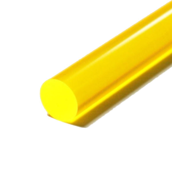 Acrylic Extruded Lisa Fluorescent Yellow Rod | Plastock