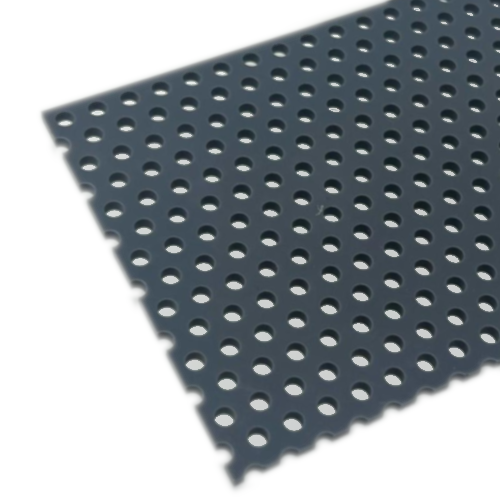 PVC Perforated Grey RAL 7011 Sheet | Plastock