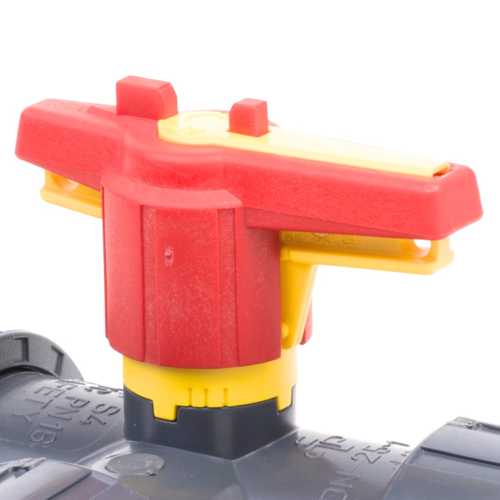 PVCu 3 Way Ball Valve T Port Plain Metric Sockets EPDM Seals | Plastock