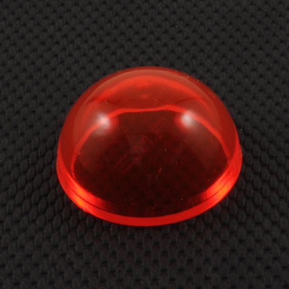 Acrylic Fluorescent Red Hemispherical Dome | Plastock