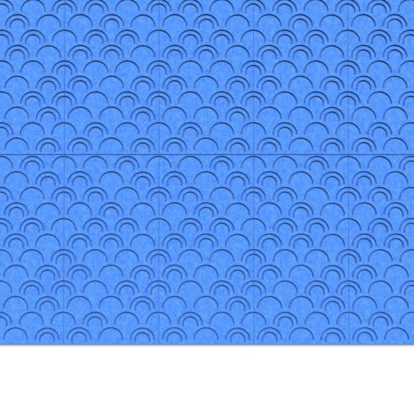 100% Recycled PET Felt ''Arcs'' Acoustic Panel Blue | Plastock