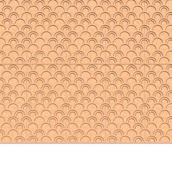 100% Recycled PET Felt ''Arcs'' Acoustic Panel Camel | Plastock