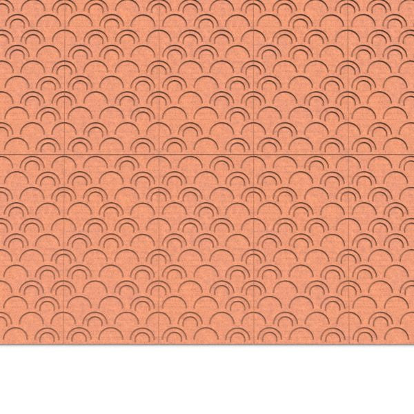 100% Recycled PET Felt ''Arcs'' Acoustic Panel Cinnamon | Plastock