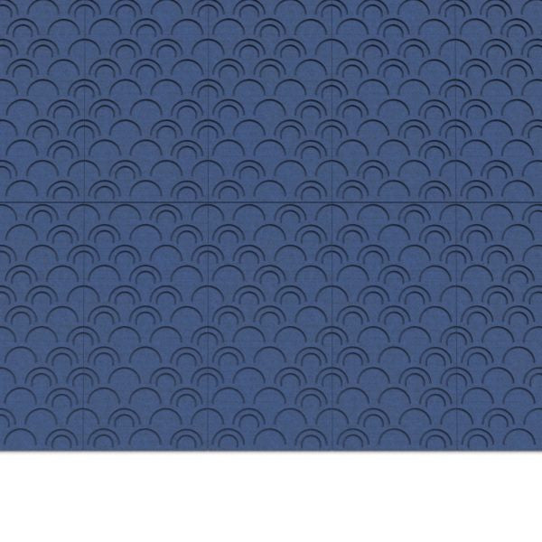 100% Recycled PET Felt ''Arcs'' Acoustic Panel Cobalt | Plastock