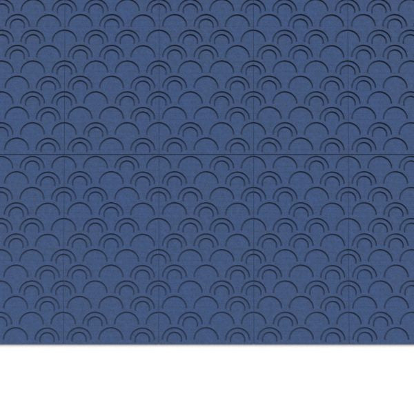 100% Recycled PET Felt ''Arcs'' Acoustic Panel Cobalt | Plastock