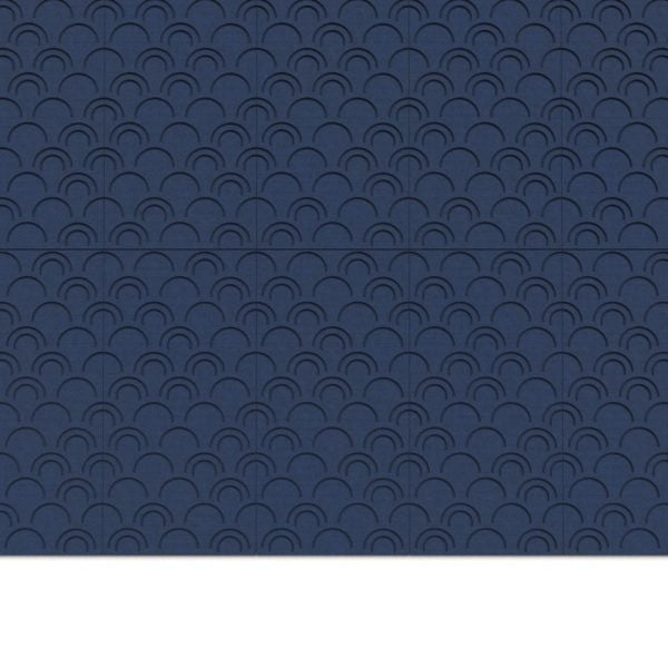 100% Recycled PET Felt ''Arcs'' Acoustic Panel Dark Blue | Plastock