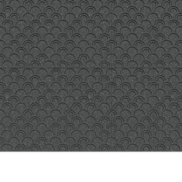 100% Recycled PET Felt ''Arcs'' Acoustic Panel Dark Grey | Plastock