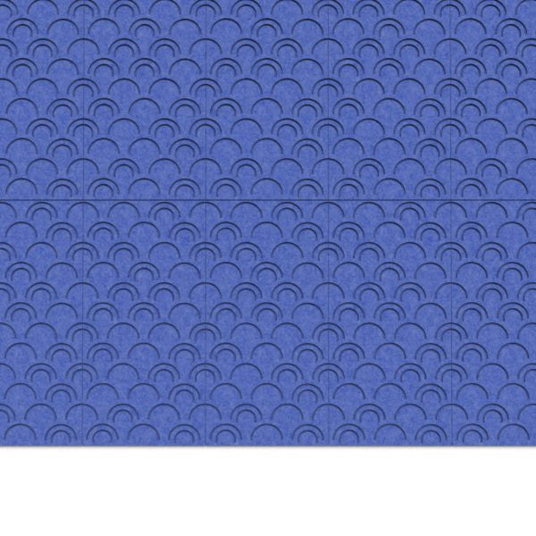 100% Recycled PET Felt ''Arcs'' Acoustic Panel Denim | Plastock