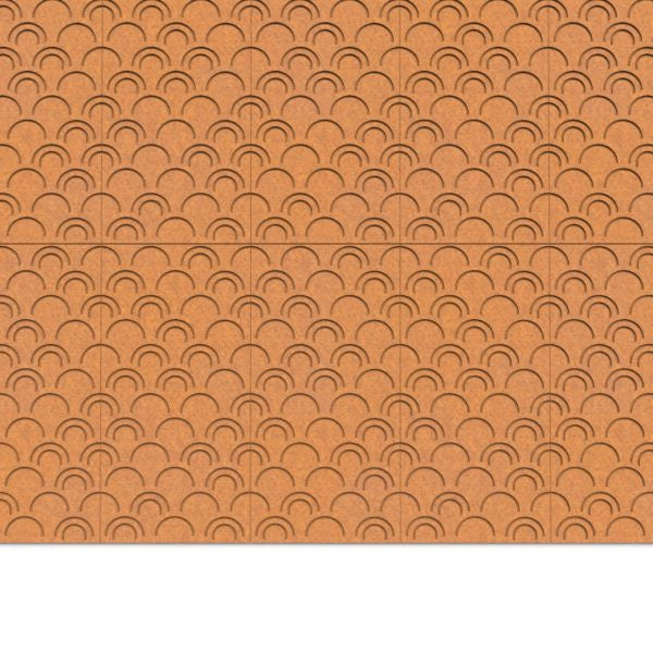 100% Recycled PET Felt ''Arcs'' Acoustic Panel Honey | Plastock