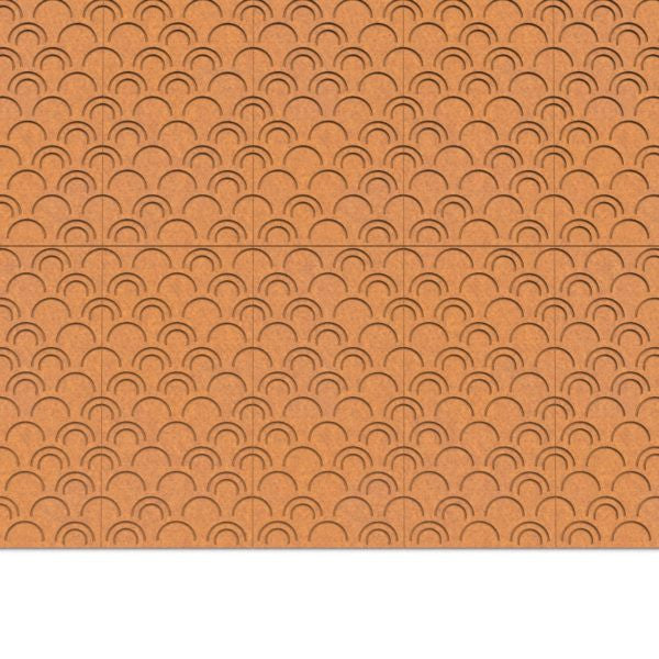 100% Recycled PET Felt ''Arcs'' Acoustic Panel Honey | Plastock