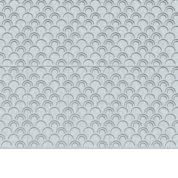 100% Recycled PET Felt ''Arcs'' Acoustic Panel Marble | Plastock