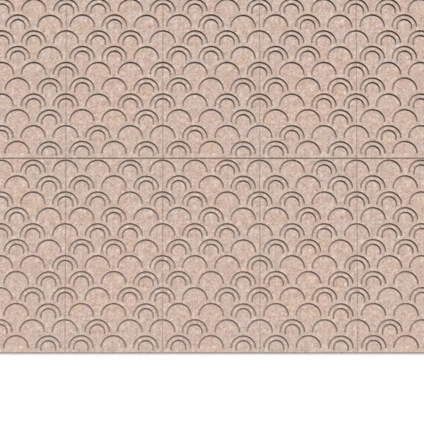 100% Recycled PET Felt ''Arcs'' Acoustic Panel Sand | Plastock