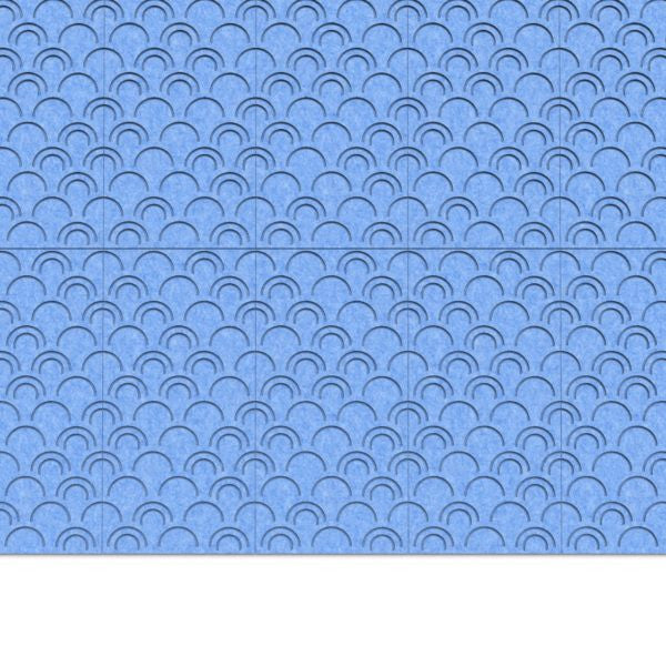 100% Recycled PET Felt ''Arcs'' Acoustic Panel Sky | Plastock