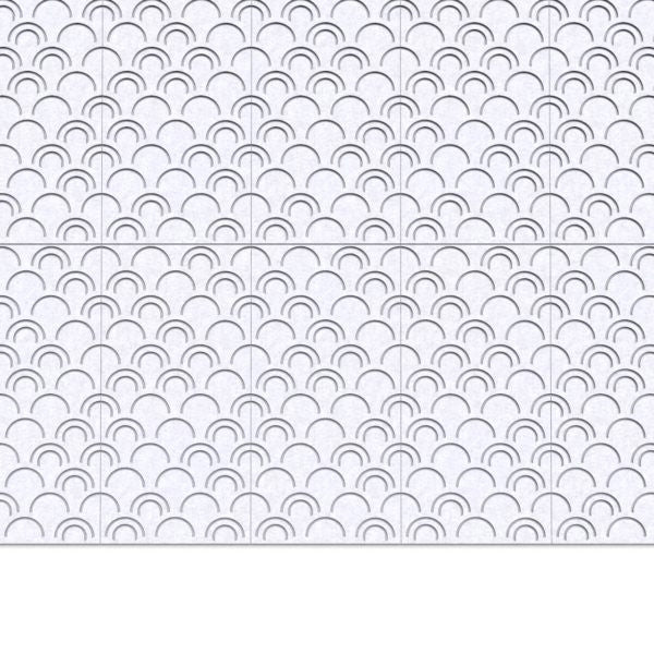 100% Recycled PET Felt ''Arcs'' Acoustic Panel Smoke | Plastock