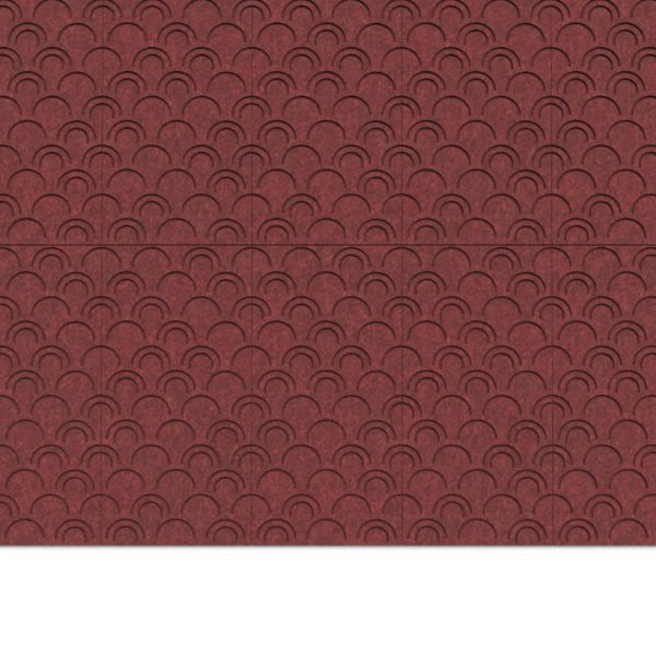 100% Recycled PET Felt ''Arcs'' Acoustic Panel Wine | Plastock