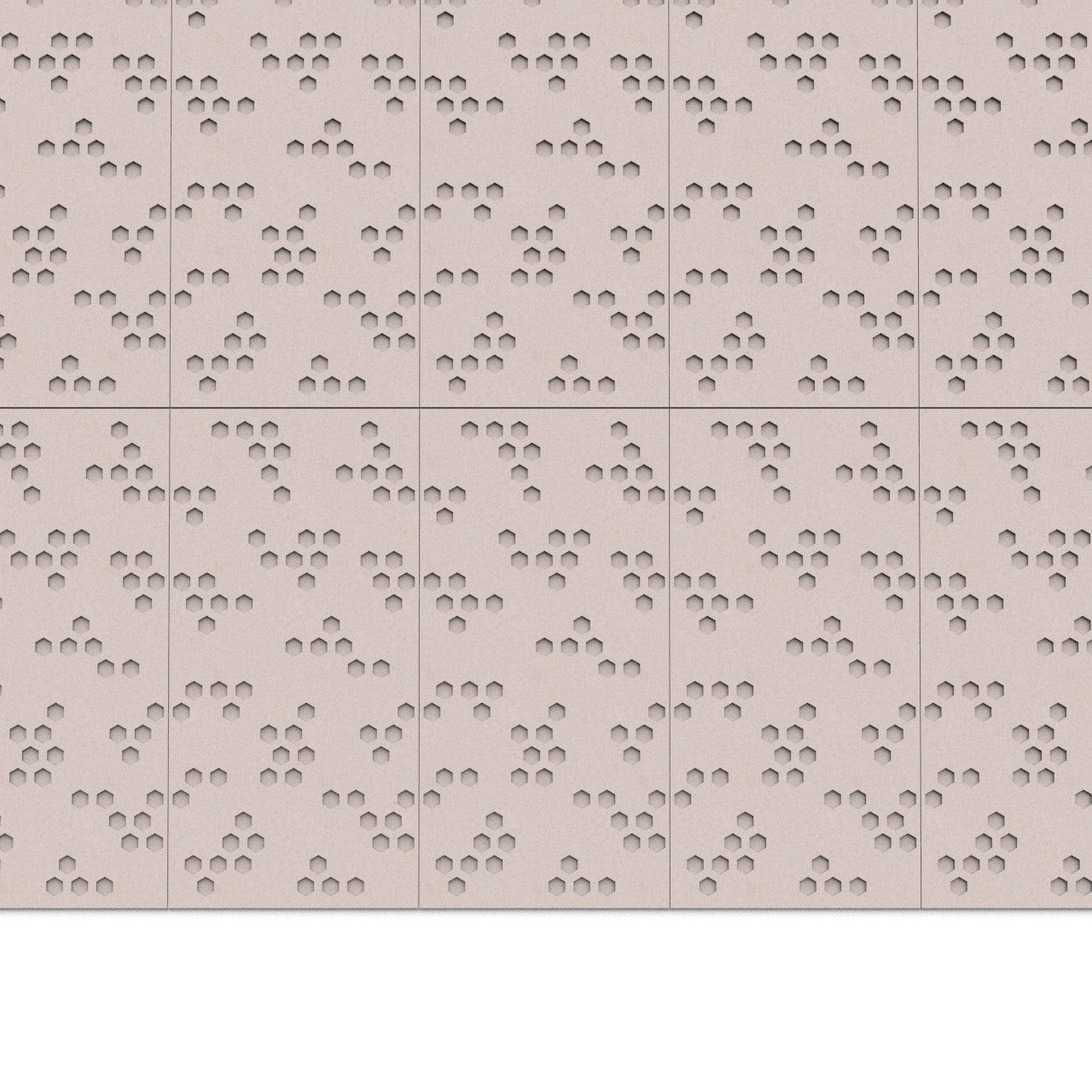 100% Recycled PET Felt ''Beehive'' Acoustic Panel Beige | Plastock