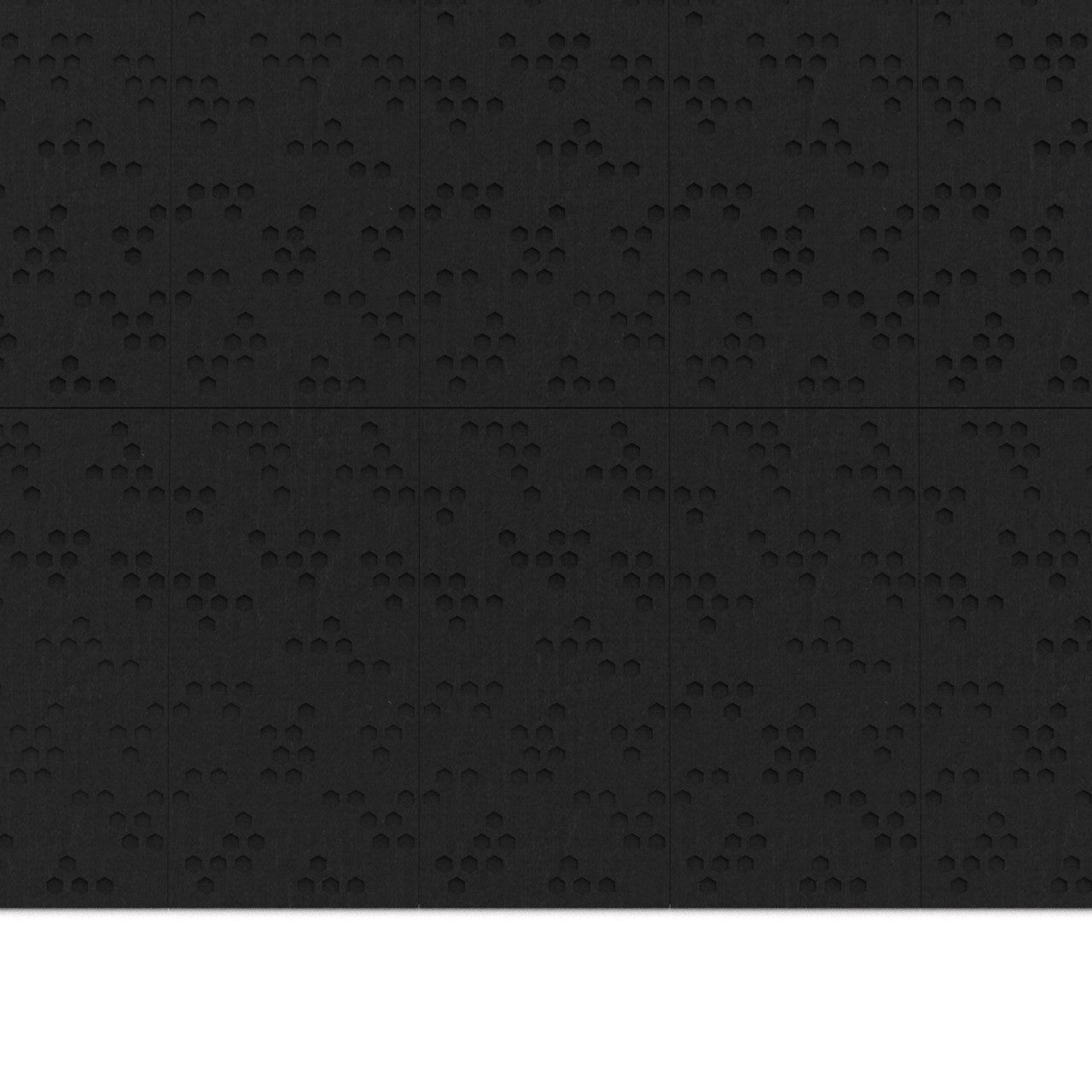 100% Recycled PET Felt ''Beehive'' Acoustic Panel Black | Plastock