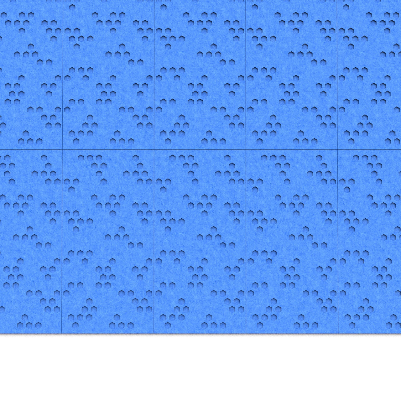 100% Recycled PET Felt ''Beehive'' Acoustic Panel Blue | Plastock