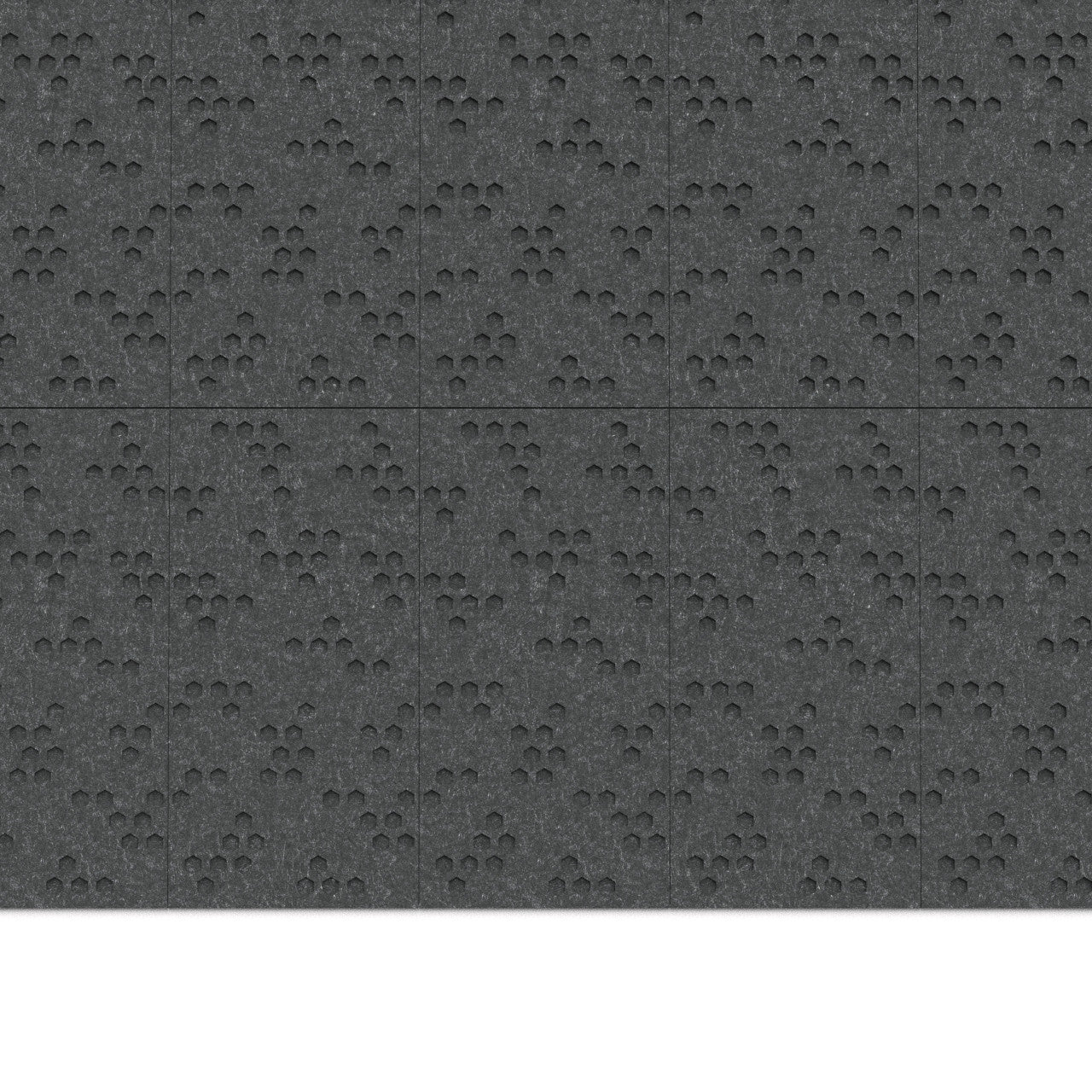100% Recycled PET Felt ''Beehive'' Acoustic Panel Dark Grey | Plastock