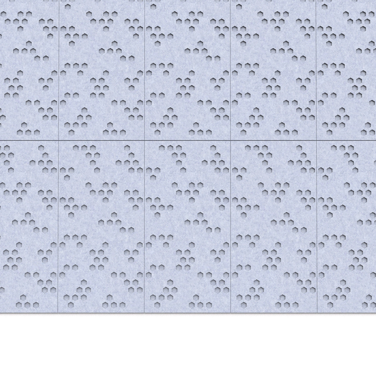 100% Recycled PET Felt ''Beehive'' Acoustic Panel Frost | Plastock
