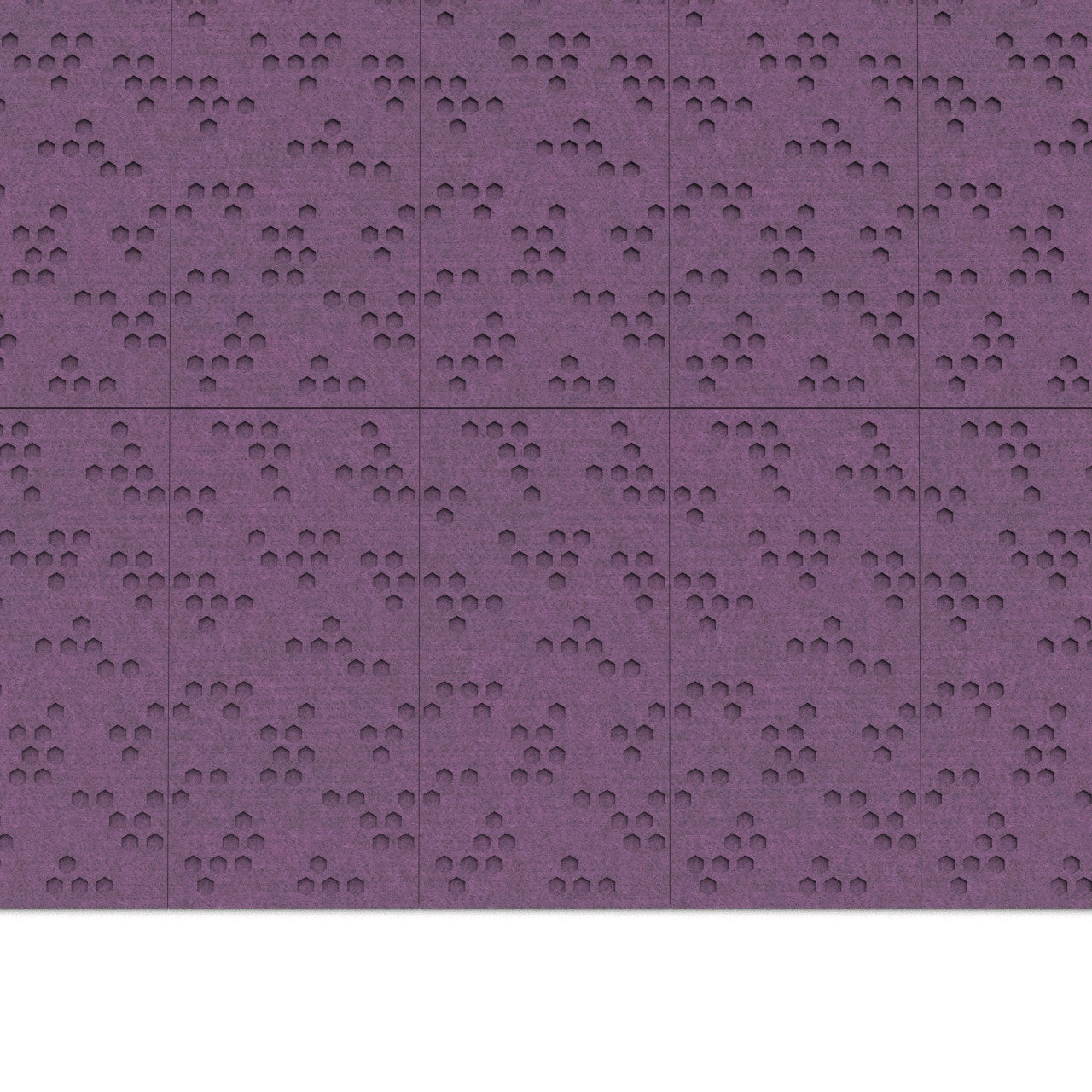 100% Recycled PET Felt ''Beehive'' Acoustic Panel Grape | Plastock