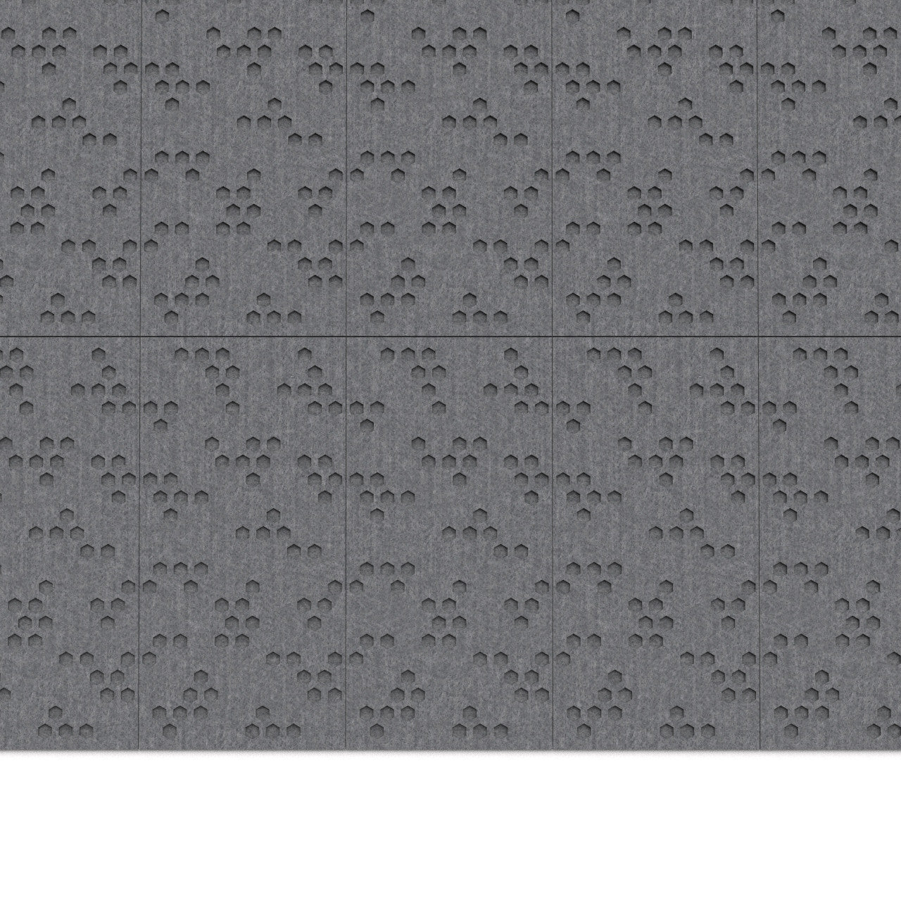 100% Recycled PET Felt ''Beehive'' Acoustic Panel Grey | Plastock