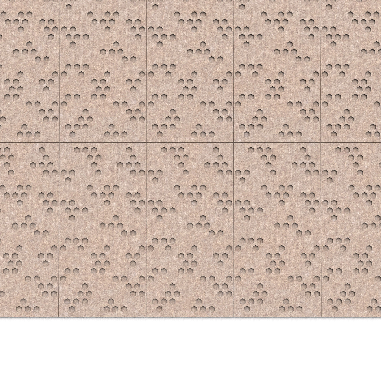 100% Recycled PET Felt ''Beehive'' Acoustic Panel Sand | Plastock