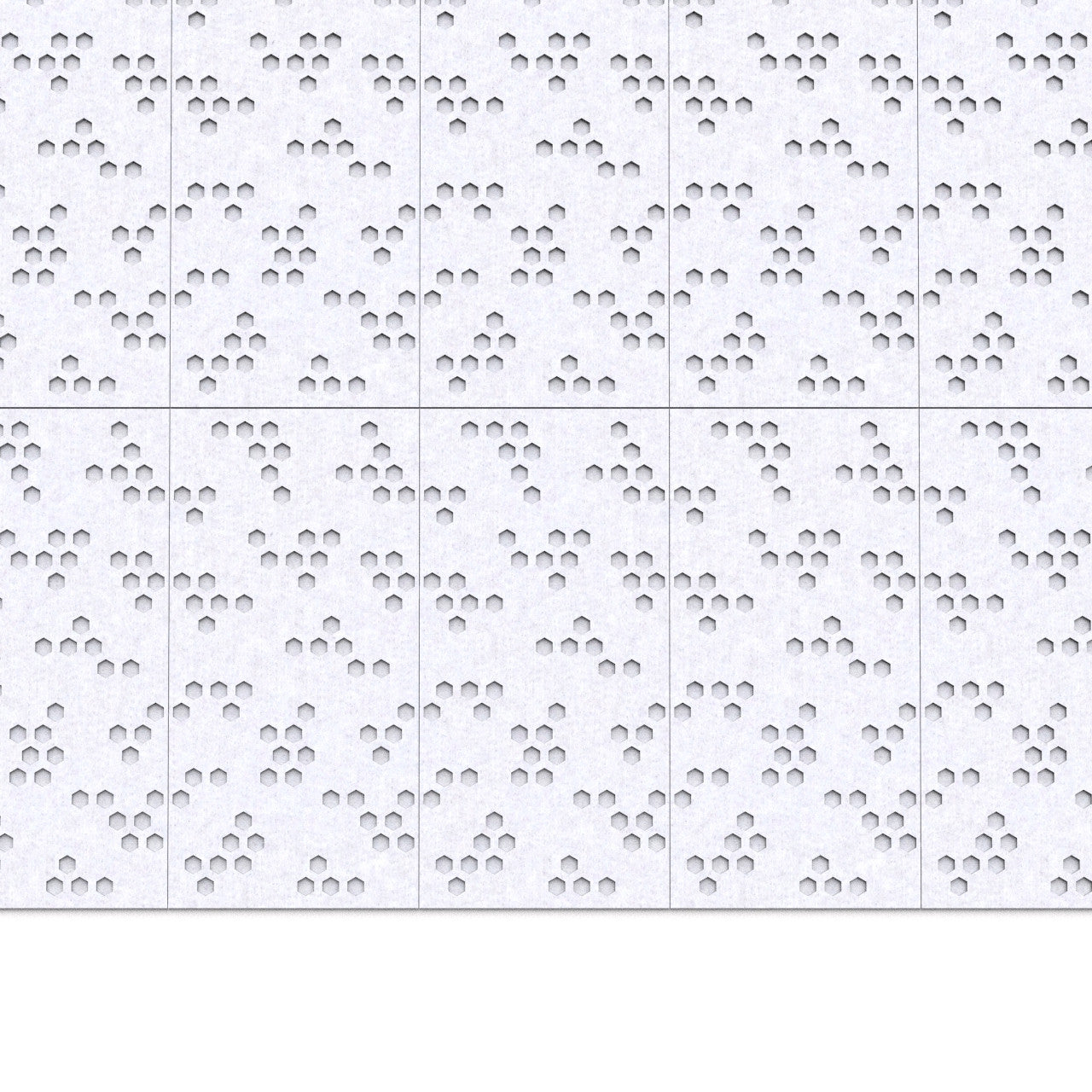 100% Recycled PET Felt ''Beehive'' Acoustic Panel Smoke | Plastock