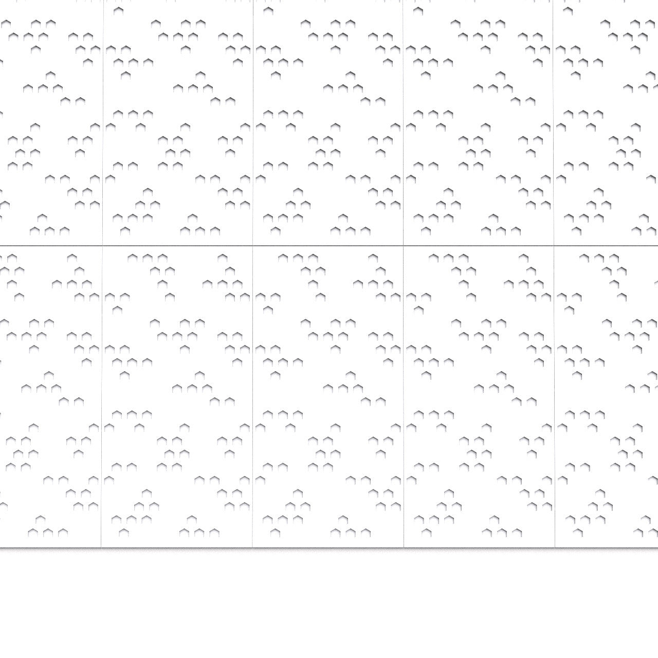 100% Recycled PET Felt ''Beehive'' Acoustic Panel White | Plastock